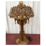 Fretwork dragon lamp