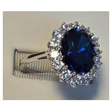 Sz10 Princess Diana Inspired dinner Ring 925