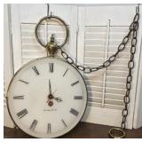 Vintage Henri Lagin Pocket Watch Style Large