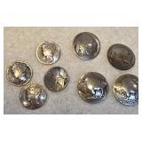Mercury dimes & Buffalo nickels made into 8