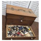 Early sewing chest found in farmhouse with