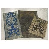 Antique Table runners- peacock, floral