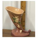 Roseville pottery Snowberry cornucopia vase-
