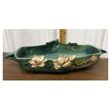 Roseville pottery green Magnolia console