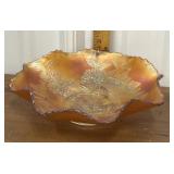 Fenton Marigold Carnival Glass ruffled bowl-