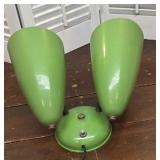 Avocado green Vintage MCM Green Wall sconce -