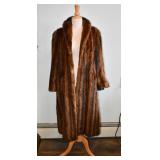 Vintage Full Length Mink Coat. 46" top to bottom,