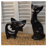 2 MCM black cat figures