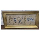 1800s Victorian Punch Paper Embroidery Motto