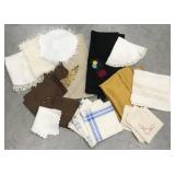 Card table tablecloths, napkins, doilies -