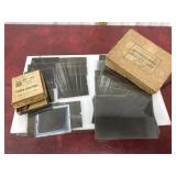 Glass pate negatives - road construction