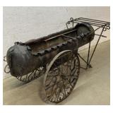 Wrought Iron flower planter / peddlers cart