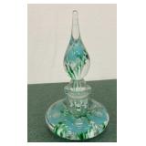 Gibson art glass perfume bottle with a teardrop