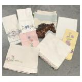 Linens- most embroidered, found in old cedar