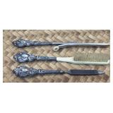 3pcs Sterling Silver - Curling Iron, Toothbrush,