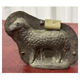 Antique metal lamb chocolate mold