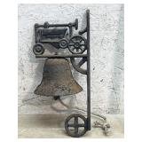 Cast Iron Wall Mount Bell w/ Tractor