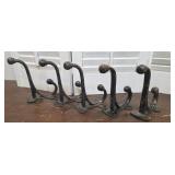 5 Cast Iron Harness Hooks