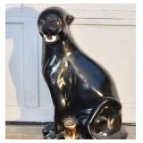 MCM Large Black Panther Statue. (Plasterware)