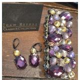 Joan Rivers bracelet & matching earrings