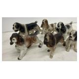 6 vintage Dog figurines