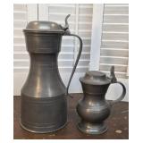 2 Pewter tankards - England & Holland