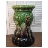 Brush McCoy jardiniere pedestal - grape clusters