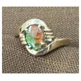 14k gold Ammolite? Ring