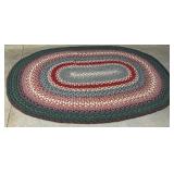 NICE!  Braided Oval thick Rug 88/65