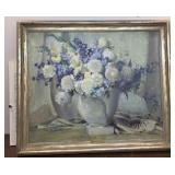 Beautiful Maud M Mason painting - "delphinium and