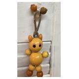 Vintage Bakelite Tykie Toy Baby Crib Toy Cat