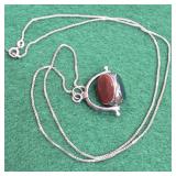 Sterling silver spinning Fob 3 bezel set