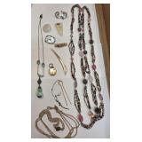 Early Victorian & other jewelry - abalone, watch