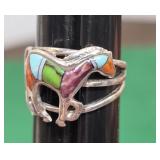 Sterling silver Southwest horse Ring
