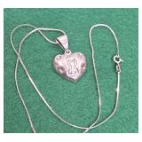 Mexican sterling silver 925 heart necklace