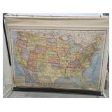 USA wall map 64w x 48 tall