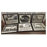 6 vintage Appaloosa horse framed photos