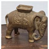 Cast iron elephant Bank - original patina