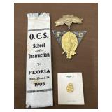 Antique Knights of Pythias fraternal medal badge,