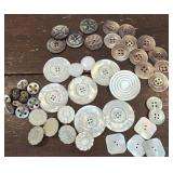 Beautiful antique mother of Pearl carved buttons