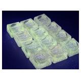 12 Glow glass salt cellars