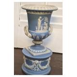 Vintage Jasperware Wedgewood Urn vase on Pedestal