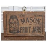 Mason fruit jars canning crate end