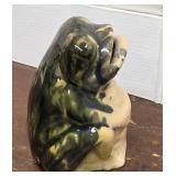 Vintage Seated Frog Roseville Pottery Bank