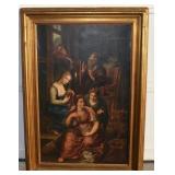 Antique Louis (?) Farasyn Oil on Canvas Large