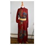 Kimono-robe made by Mongol Costumes. Silk lining.