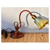 Art Nouveau Reading-Desk Lamp. Cast brass? an