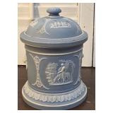 Wedgwood England Blue Jasperware Lidded jar -