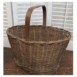 Early gathering basket - nice patina - oval