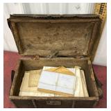 1800ï¿½s Small Studded Trunk / strong Box Filled